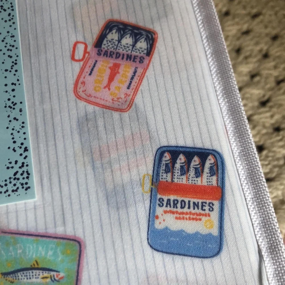 Charming House FULL Sheet Set - Sardine Tin Print - White & Pastel